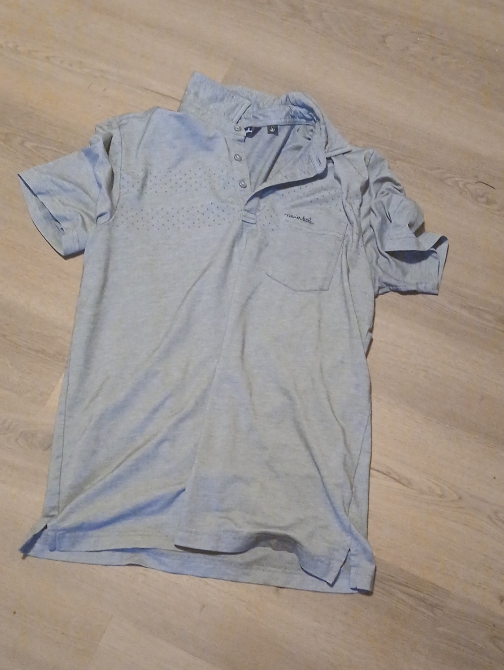 Travis Mathew Light Gray Men’s Polo with Chest Pocket